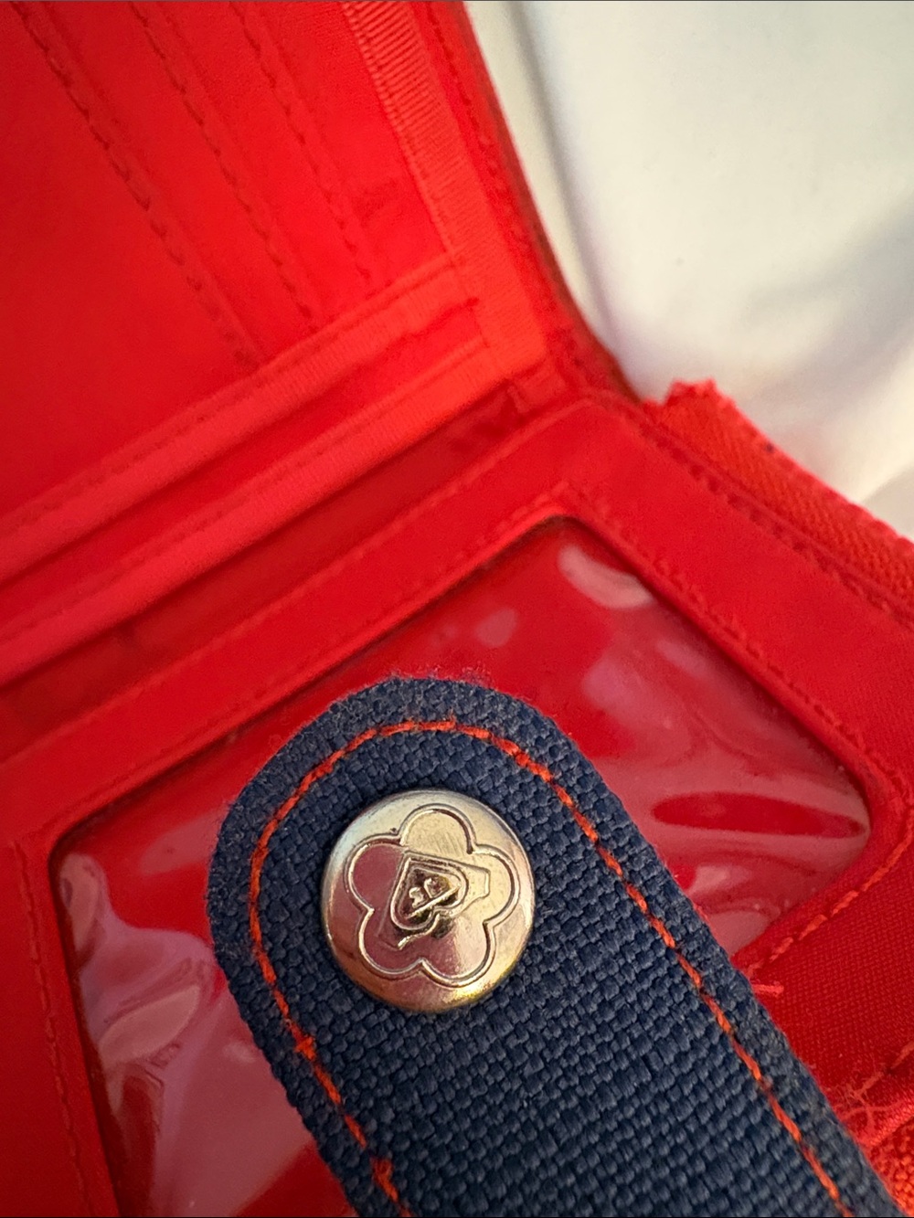 Roxy Denim Wallet with Red Floral Accent - Picture 8 of 8